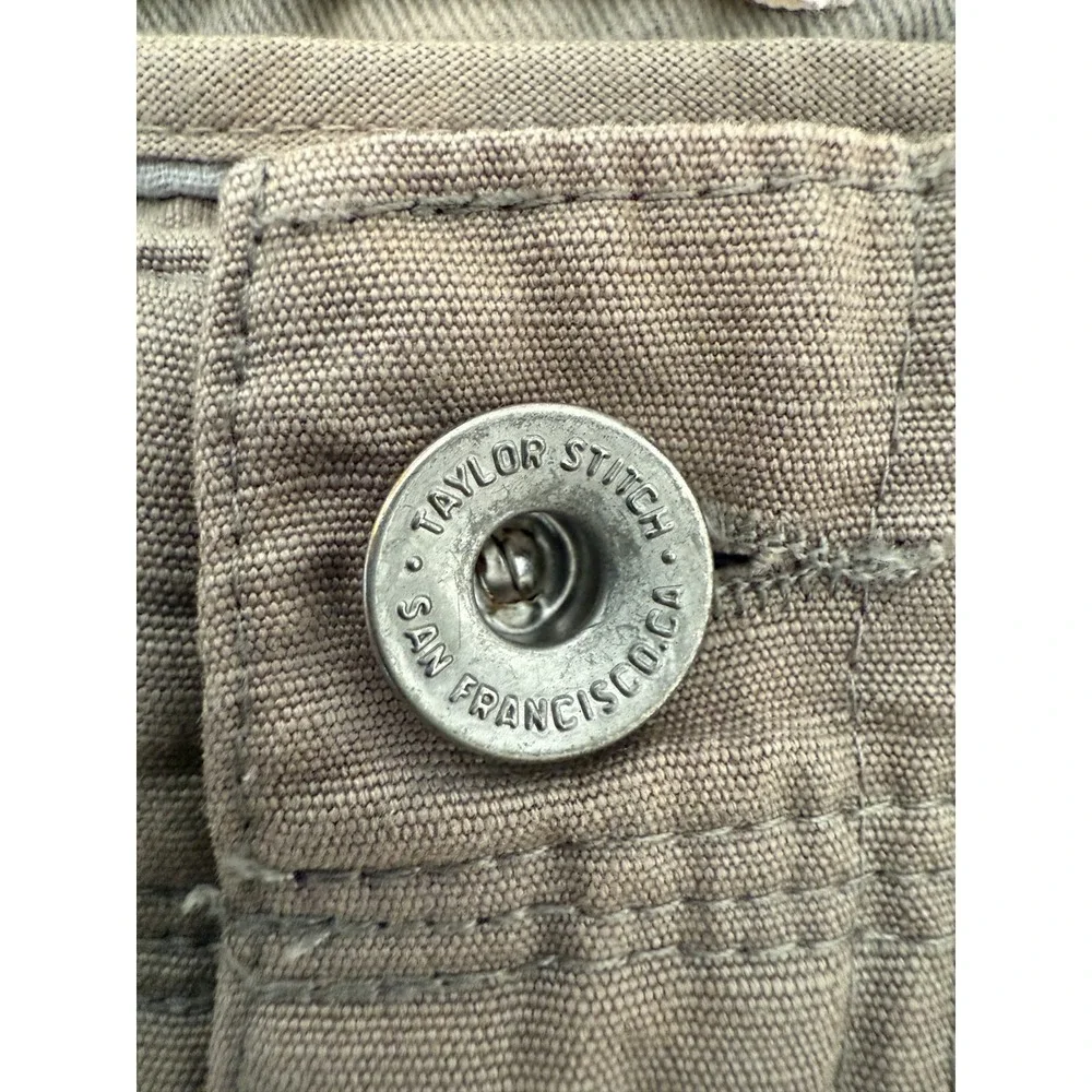 Taylor Stitch Khaki Chino Pants Mens Size 31 Slim Straight Organic Cotton Casual